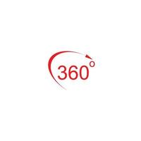 360-Grad-Symbolvektor-Designvorlage vektor