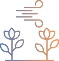 Photosynthese Linie Gradient Symbol vektor