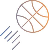 Symbol für den Gradienten der Basketballlinie vektor