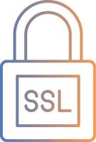 ssl-Linienverlaufssymbol vektor