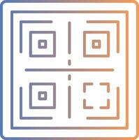 qr Linie Gradient Symbol vektor