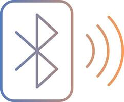 Symbol für Bluetooth-Linienverlauf vektor