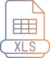 xls Linie Gradient Symbol vektor