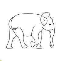 elefant linje konst vektor logotyp design för företag och företag