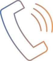 Symbol für den Farbverlauf der Telefonleitung vektor