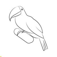 Bird Line Art Logo-Design für Unternehmen und Unternehmen vektor