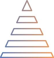Symbol für den Gradienten der Pyramidendiagrammlinie vektor