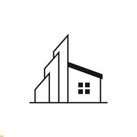 Immobilien-Logo-Design für Unternehmen und Unternehmen vektor