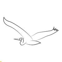 fågel linje konst vektor logotyp design för företag och företag
