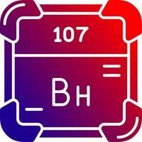 Bohrium solide Gradient Symbol vektor