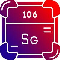 Seaborgium solide Gradient Symbol vektor