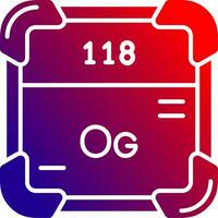 oganesson solide Gradient Symbol vektor