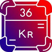 Krypton solide Gradient Symbol vektor