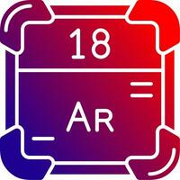 Argon solide Gradient Symbol vektor