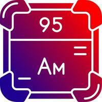 Americium solide Gradient Symbol vektor