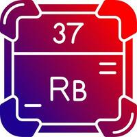 rubidium fast lutning ikon vektor