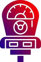 Meter solide Gradient Symbol vektor