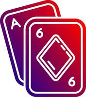 Poker solide Gradient Symbol vektor