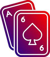 Poker solide Gradient Symbol vektor