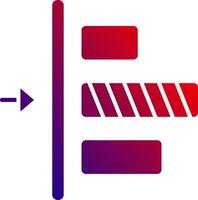 links Ausrichtung solide Gradient Symbol vektor