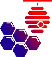 Bienenwabe solide Gradient Symbol vektor