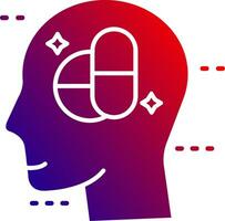 Medikation solide Gradient Symbol vektor