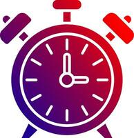 Alarm Uhr solide Gradient Symbol vektor