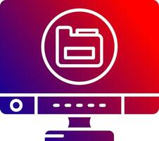 Daten solide Gradient Symbol vektor