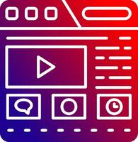 Webseite solide Gradient Symbol vektor