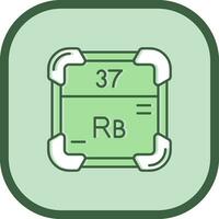 rubidium linje fylld halkade ikon vektor