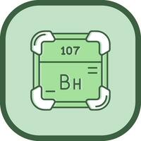 Bohrium Linie gefüllt ausgerutscht Symbol vektor