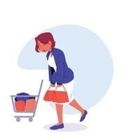 kvinna shopping illustration vektor