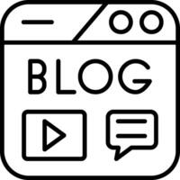 Blogging-Vektorsymbol vektor