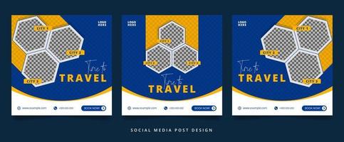 Reiseflyer oder Social Media Banner vektor