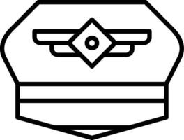 Pilot Hut Vektor Symbol