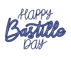 Happy Bastille Day Zitat vektor