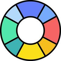 Färg palett vektor ikon