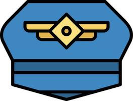 Pilot Hut Vektor Symbol