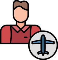 Flugbegleiter-Vektorsymbol vektor