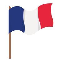 viftade fransk flagga vektor