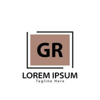 Brief GR Logo. GR Logo Design Vektor Illustration zum kreativ Unternehmen, Geschäft, Industrie. Profi Vektor