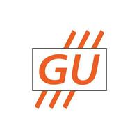 Brief gu Logo. gu Logo Design Vektor Illustration zum kreativ Unternehmen, Geschäft, Industrie. Profi Vektor