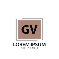 Brief gv Logo. gv Logo Design Vektor Illustration zum kreativ Unternehmen, Geschäft, Industrie. Profi Vektor