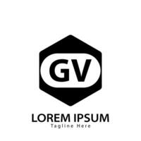 brev gv logotyp. gv logotyp design vektor illustration för kreativ företag, företag, industri. proffs vektor