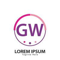 Brief gw Logo. gw Logo Design Vektor Illustration zum kreativ Unternehmen, Geschäft, Industrie. Profi Vektor