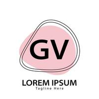 Brief gv Logo. gv Logo Design Vektor Illustration zum kreativ Unternehmen, Geschäft, Industrie. Profi Vektor