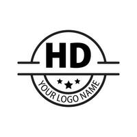 Brief hd Logo. hd Logo Design Vektor Illustration zum kreativ Unternehmen, Geschäft, Industrie. Profi Vektor