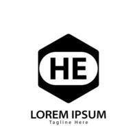 brev han logotyp. han logotyp design vektor illustration för kreativ företag, företag, industri. proffs vektor