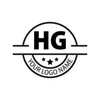 Brief hg Logo. hg Logo Design Vektor Illustration zum kreativ Unternehmen, Geschäft, Industrie. Profi Vektor