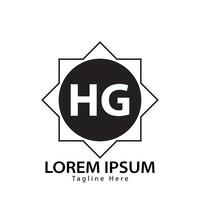 Brief hg Logo. hg Logo Design Vektor Illustration zum kreativ Unternehmen, Geschäft, Industrie. Profi Vektor
